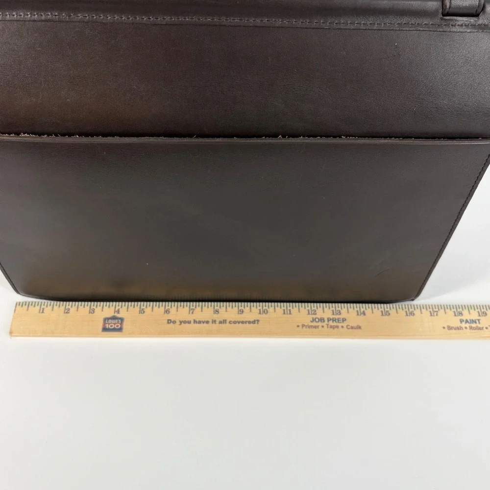 Michael Green Scandiabag Unisex Large Brown Leather Structured Shoulder Bag USA